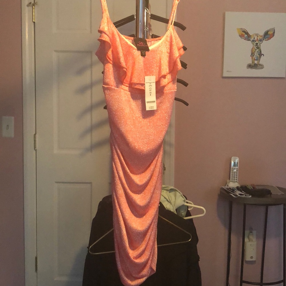 Peach, stretch, dress